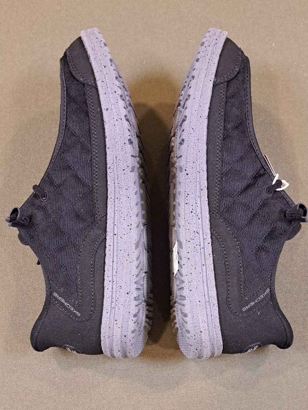 Skechers Slip-ins® Melson - Cozy Fit® Diamond Moc. - Color: Black - Size Men 7 - Picture 6 of 11